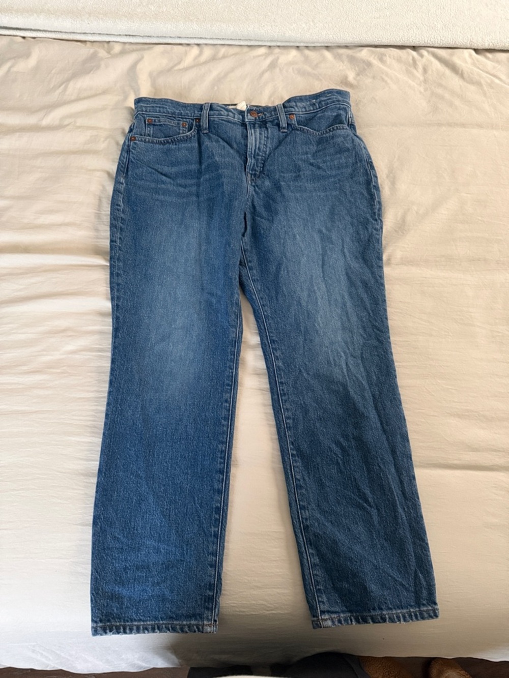 Madewell Straight-Leg Jeans in Medium Blue